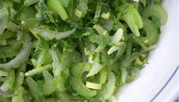 Celery in salad