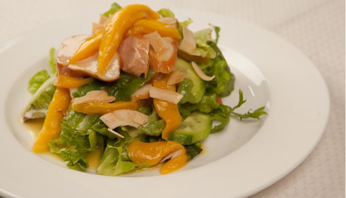 dried mango in salad
