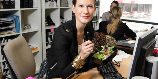 home made lunch in office